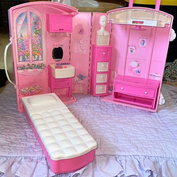Barbie Toys Vintage Barbie Travelin House Rolling Suitcase Poshmark